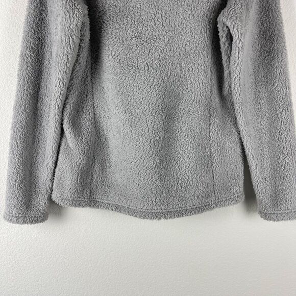 Patagonia Los Gatos Pullover Womens Medium Gray Fleece 1/4 Zip High Pile - Picture 13 of 14